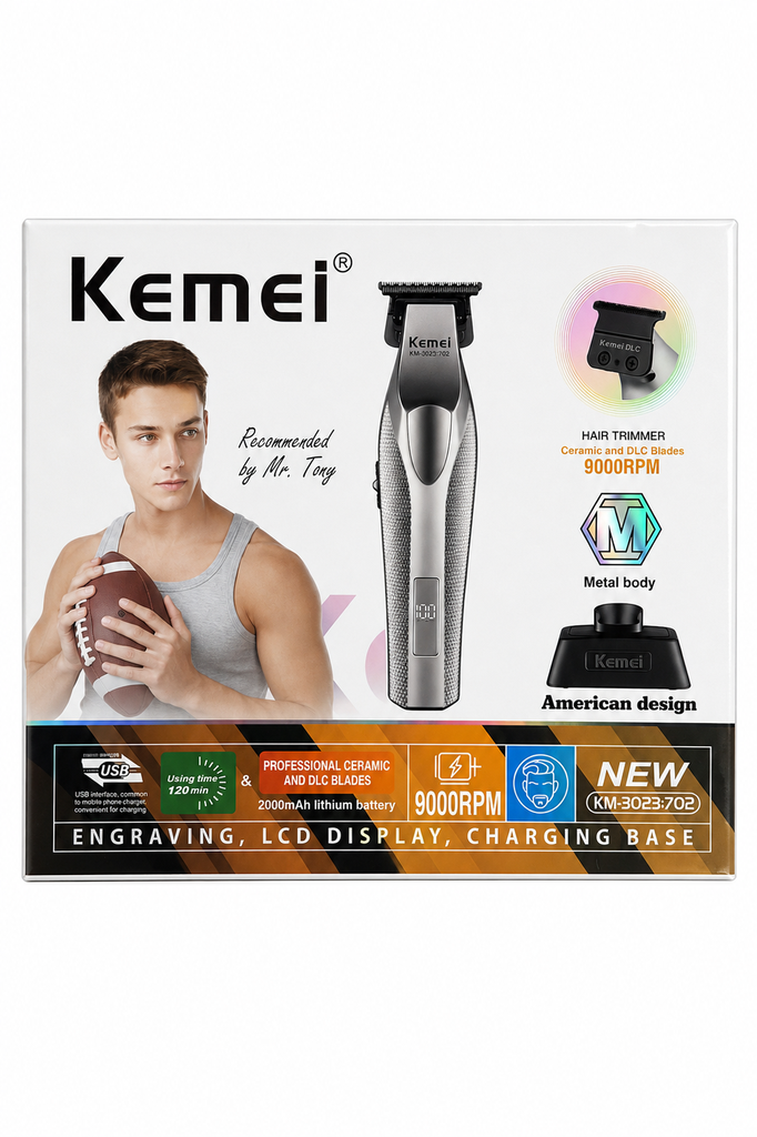 [KEMEI-KM3023702] Trimmer Profesional Kemei KM-3023-702 DLC Ceramic Blade