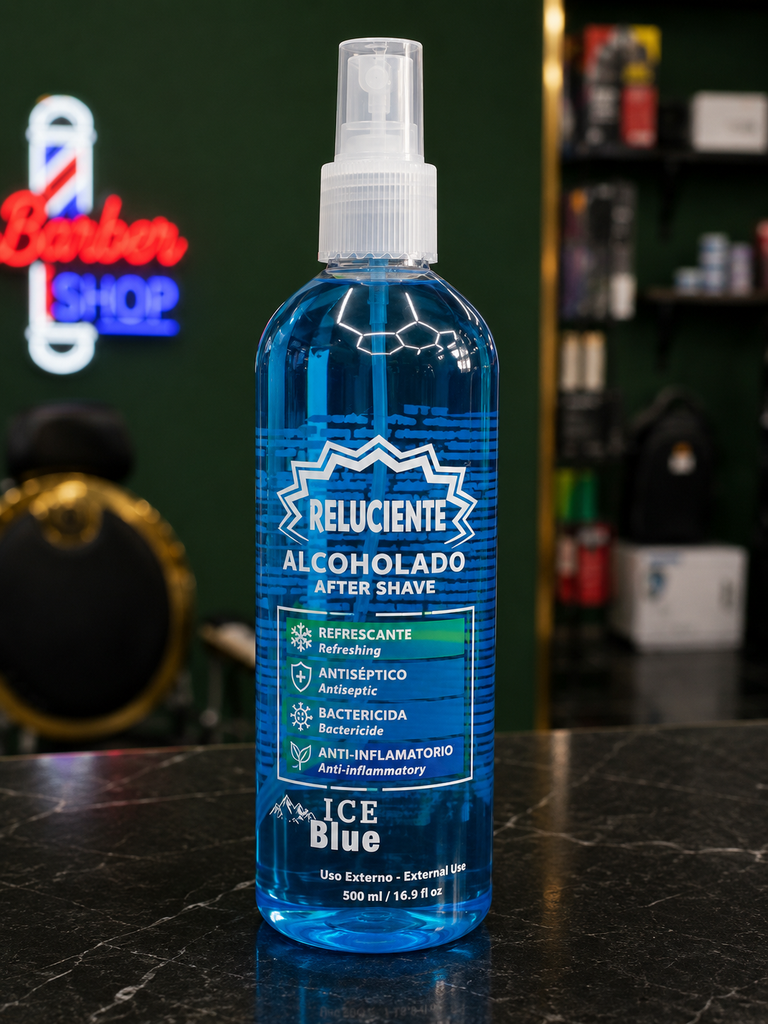 [REL-ICEBLUE-16OZ] Alcoholado Reluciente Ice Blue 16 oz