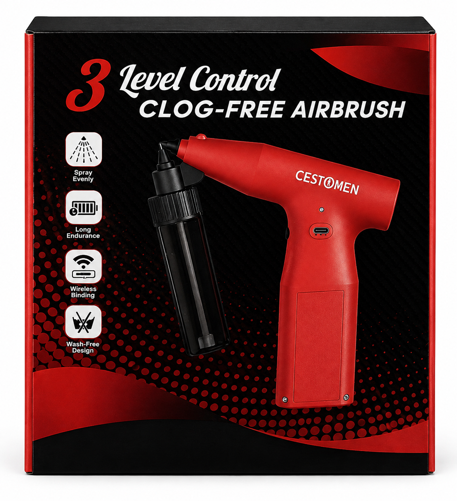 [CES-AIR-3L] Aerografo | CestoMen Airbrush Eléctrico Inalámbrico – 3 Niveles