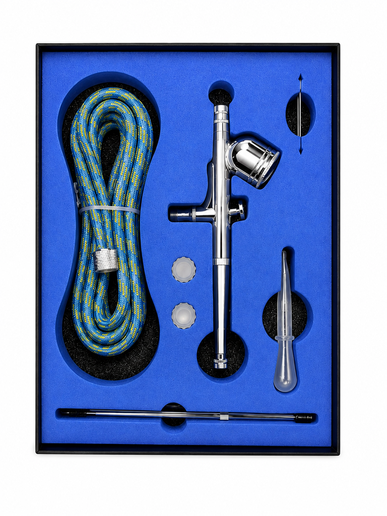 [KIT-AERO-PRO-01] Kit de Aerógrafo Profesional con Manguera y Accesorios