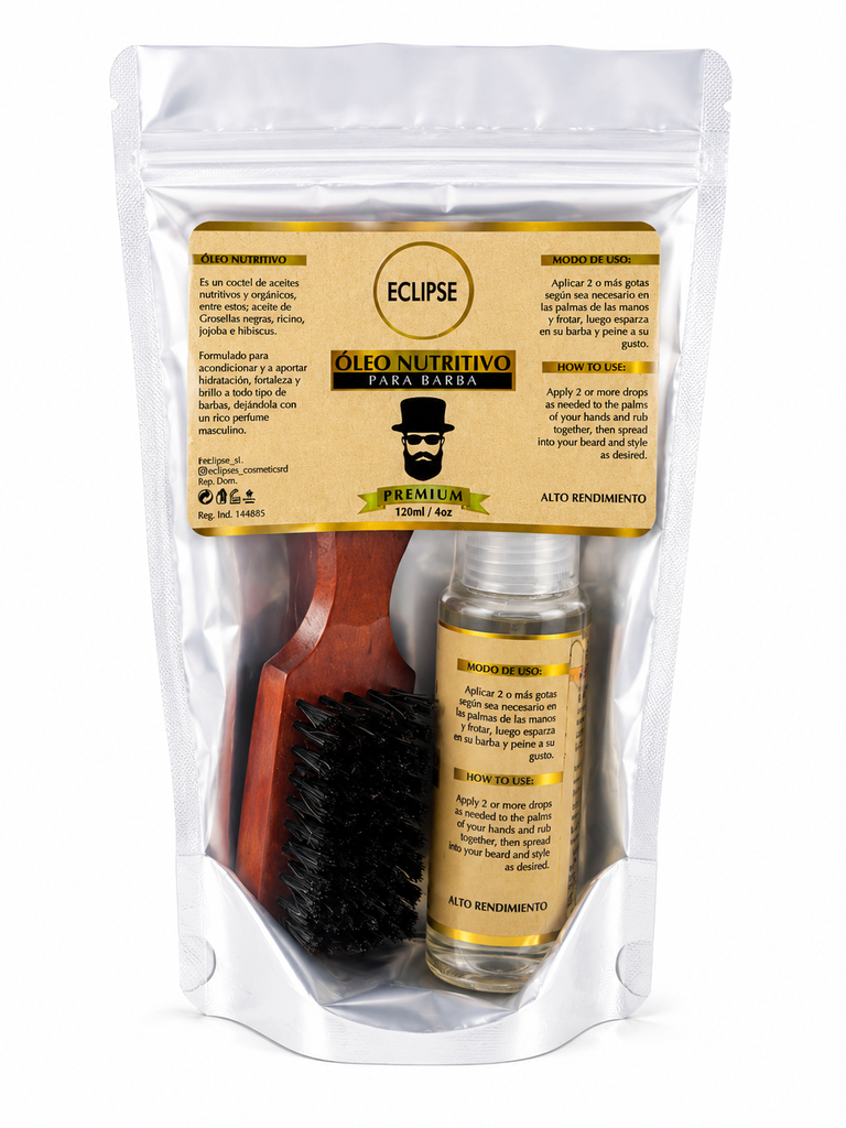 [ECL-OLEO-BARBA-120] Óleo Nutritivo para Barba Eclipse Premium 120 ml / 4 oz