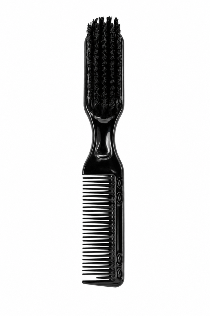 [PEI-2EN1-NEG-01] Peine 2 en 1 con Cepillo para Barbería – Negro