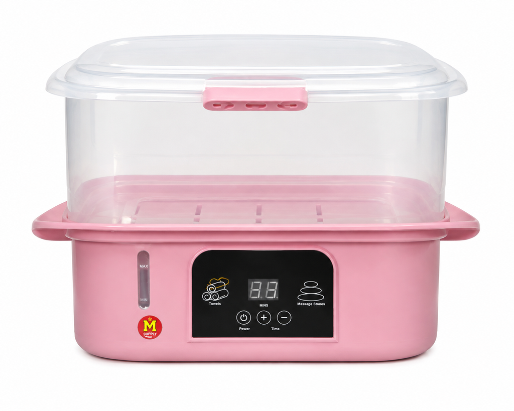 [CAL-TOA-VAP-ROS-01] Calentador / horno de Toallas Profesional para Barbería y Facial - Rosado