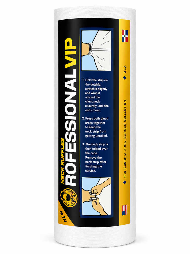 [MS-NECKPAPER-PACK5] Papel Cuello Blanco Profesional para Barbería - Paquete de 5 - Rollos