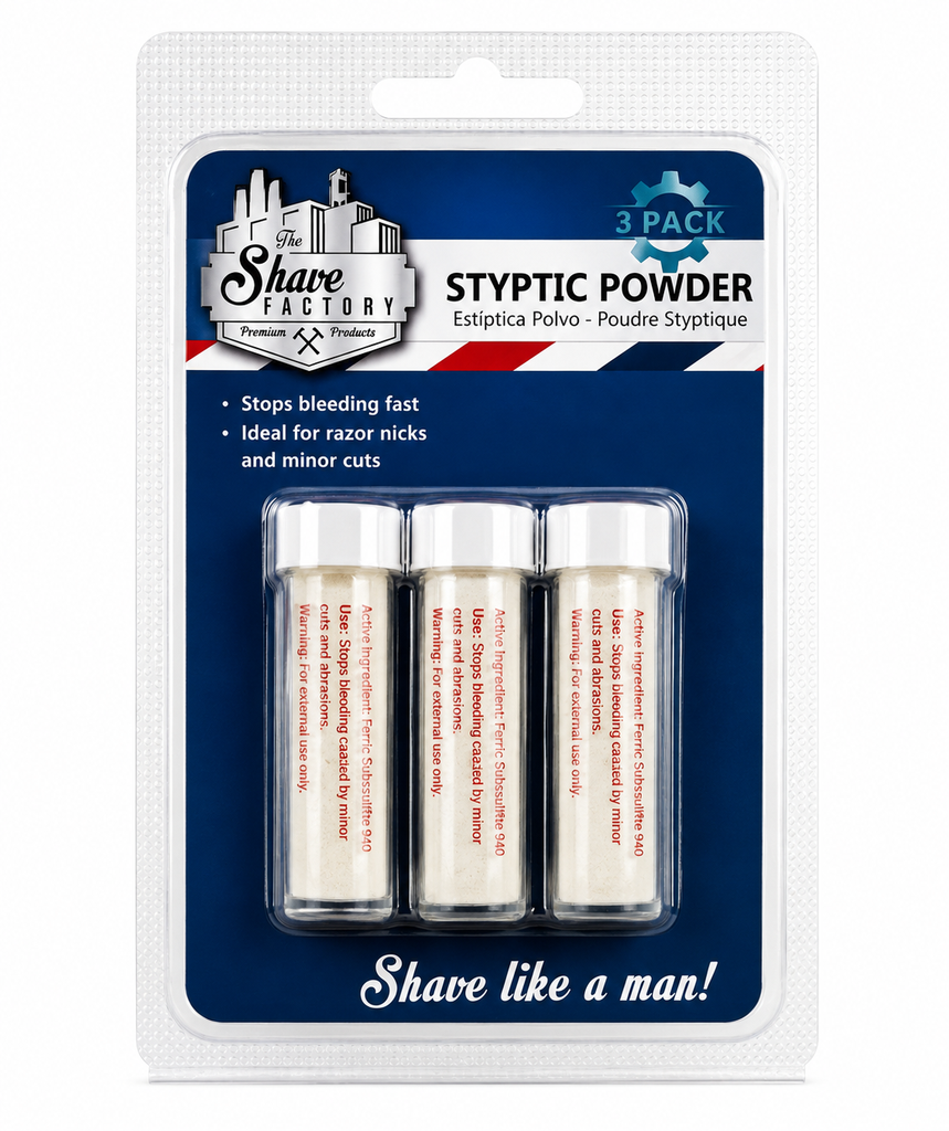[TSF125-3PCK] Polvo Estíptico - The Shave Factory Styptic Powder – 3 Pack