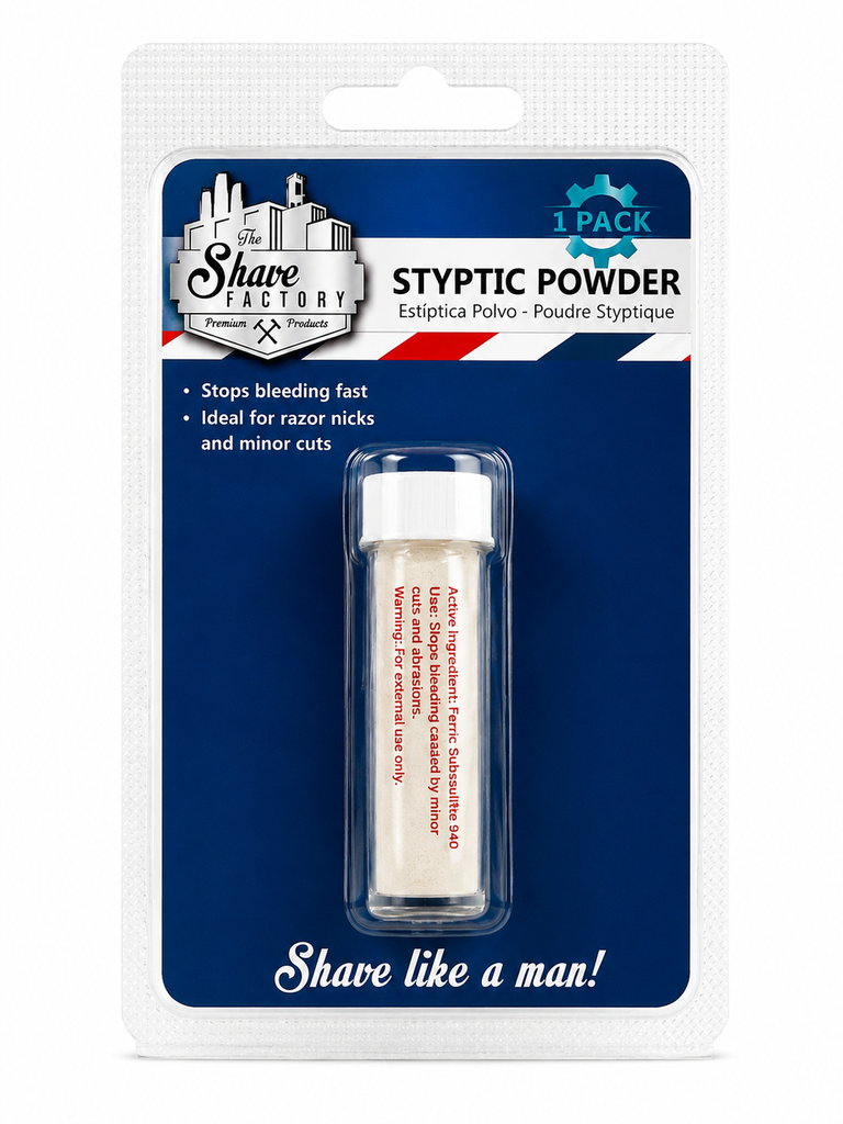 [TSF-STYP-UND] Polvo Estíptico - The Shave Factory Styptic Powder – Unidad