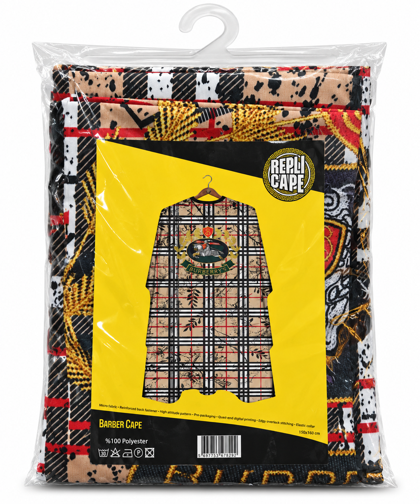 [REPEL-CAPA-CUADROS-ADULTO] Capa Profesional de Barbería Repel Cape – Adulto