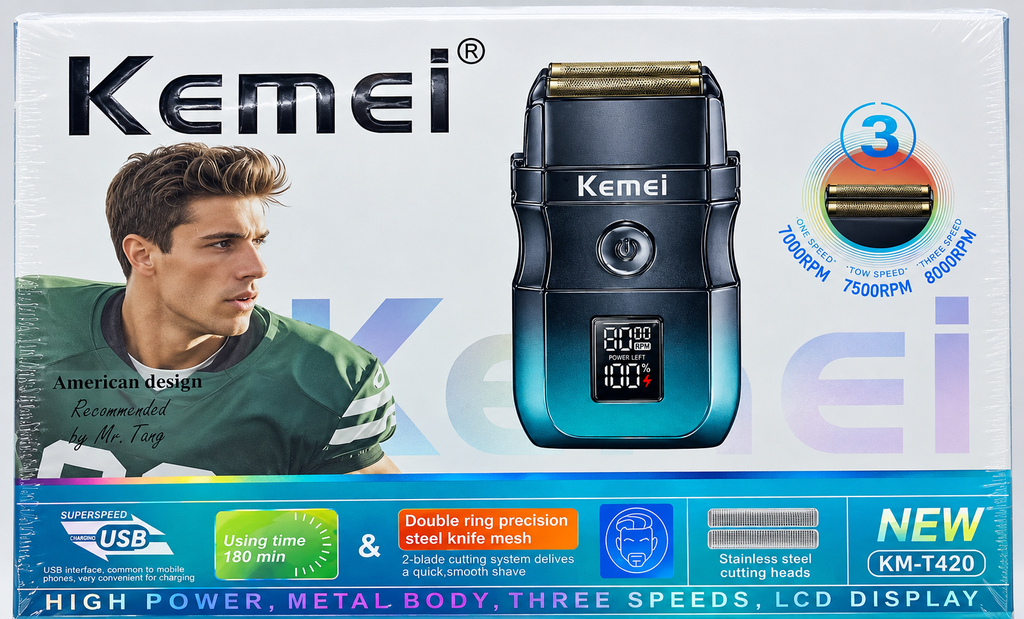[KEM-KMT420] Shaver Profesional Kemei KM-T420 – 8000 RPM
