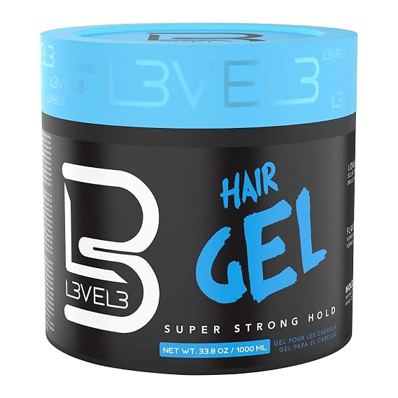 L3VEL3 Hair Gel – Gel para Cabello Strong Hold – Azul