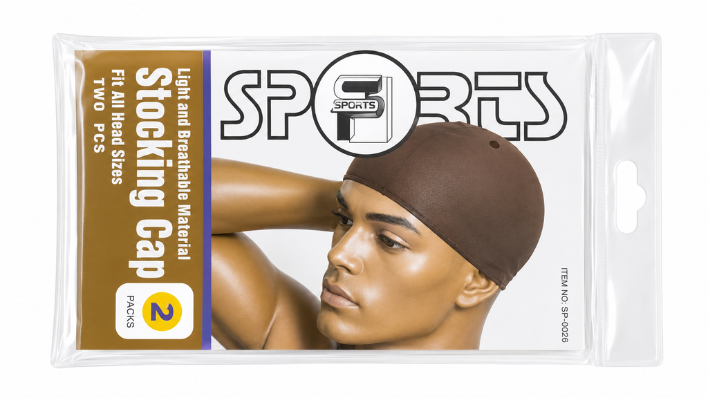 [MW-BRN-2P] Gorro para cabello - Media para Waves / Stocking Cap Profesional Sports