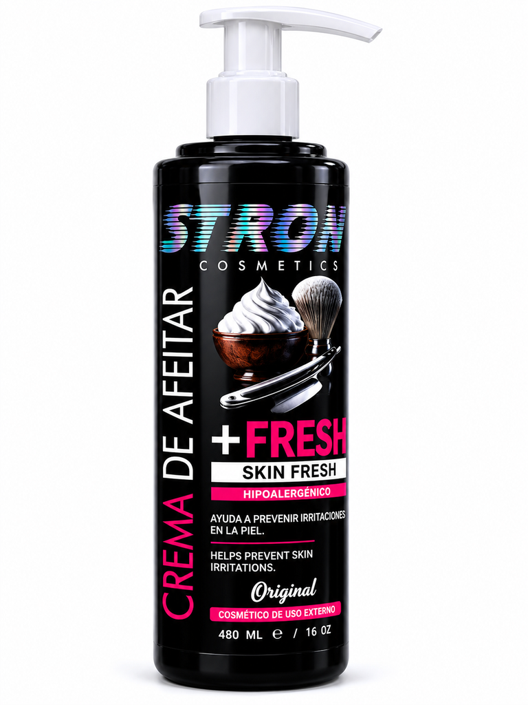 [STR-FRESH-480ML] Crema de Afeitar Stroke Cosmetics Fresh Skin Fresh 16 oz (480 ml)