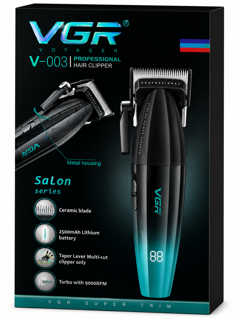 [VGR-V003] Máquina de Cortar Cabello Profesional VGR Voyager V-003 – 9,000 RPM