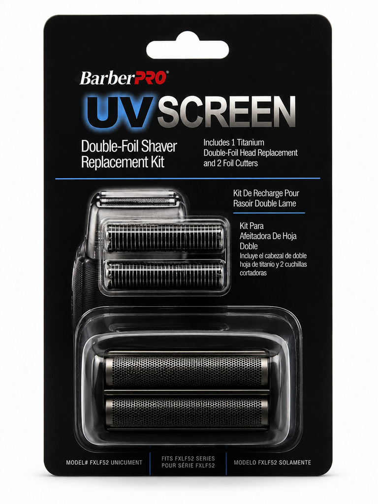 [BPRO-UVS-FXLS2] Kit de Repuesto BarberPRO UV Screen para Shaver Doble Lámina