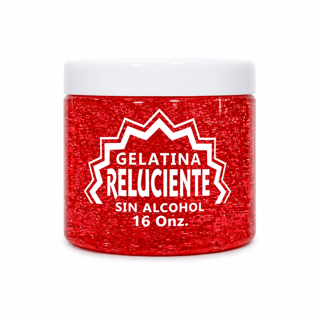 [REL-GEL-16-ROJ] Gelatina Reluciente Wet Gel, Sin Alcohol (16 oz, Rojo)