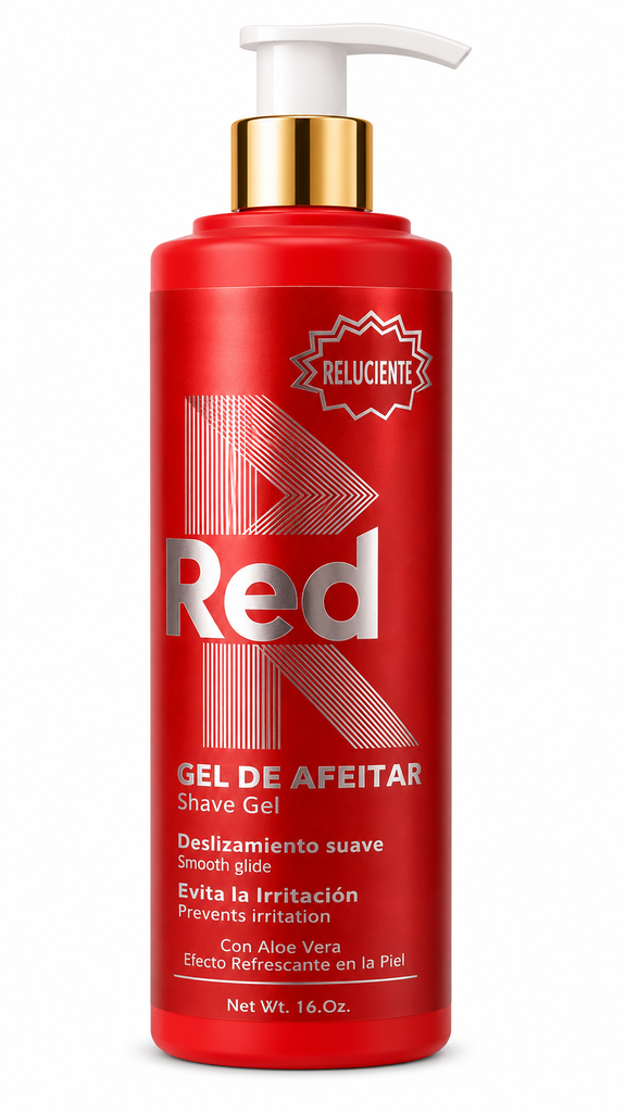 [MS-REL-SHAVE-RED] Reluciente Black Gel de Afeitar con Aloe Vera (Rojo)
