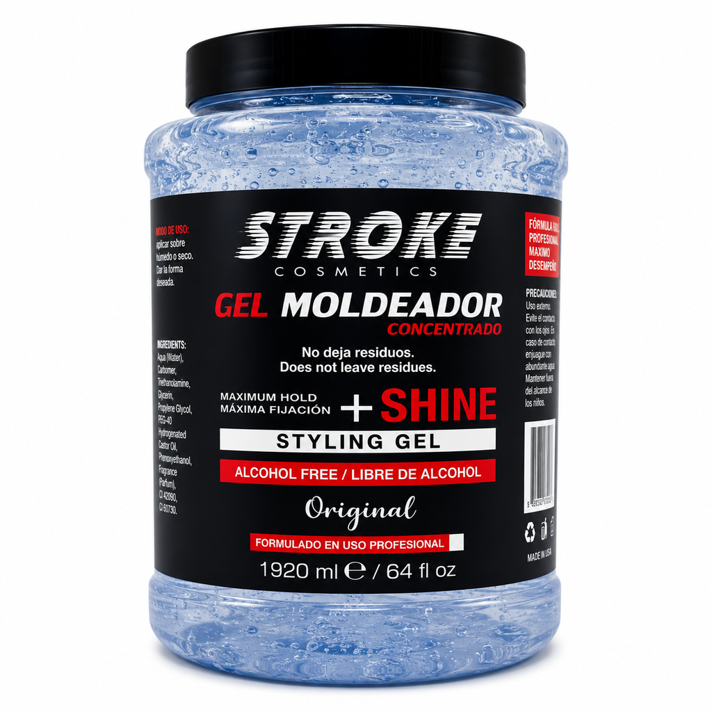 [STROKE-GELSHINE-1000ML] Stroke Cosmetics Gel Moldeador Concentrado + Shine Original (1000ml)