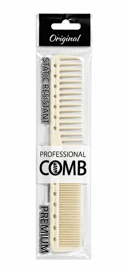 [PC-SC-WHT] Peine de mayor a menor profesional de corte con tijera blanco antiestático