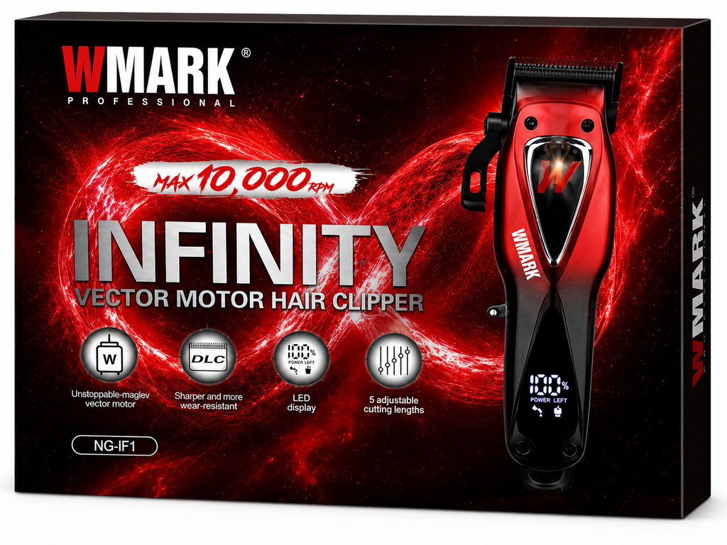 Máquina Profesional WMARK Infinity NG-IF1 – Vector Motor Hair Clipper 10,000 RPM